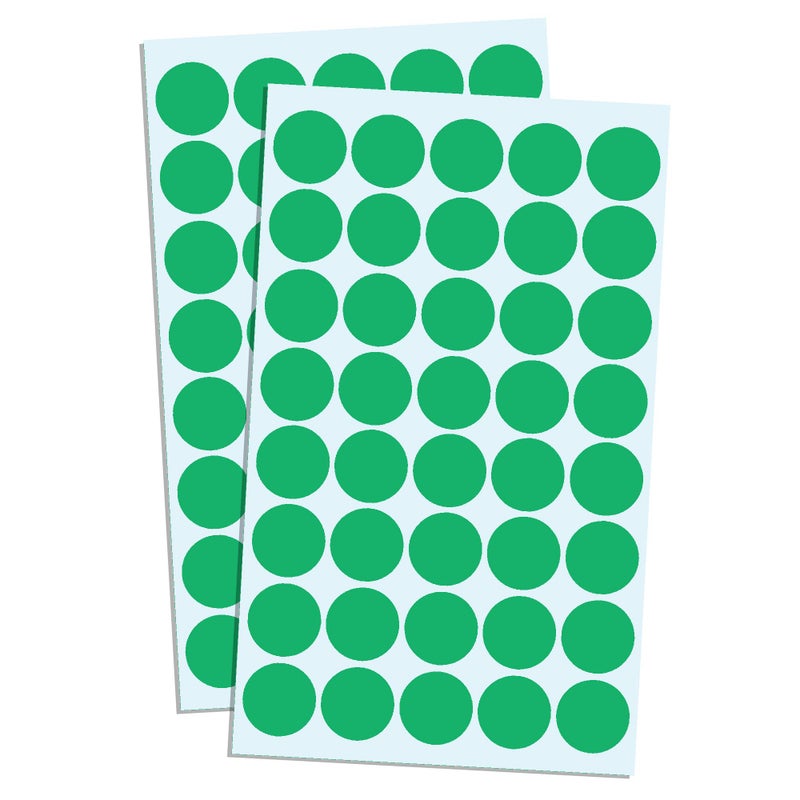 TownStix 2000 Pack, 3/4" Round Dot Stickers Circle Labels - Green - Image 1